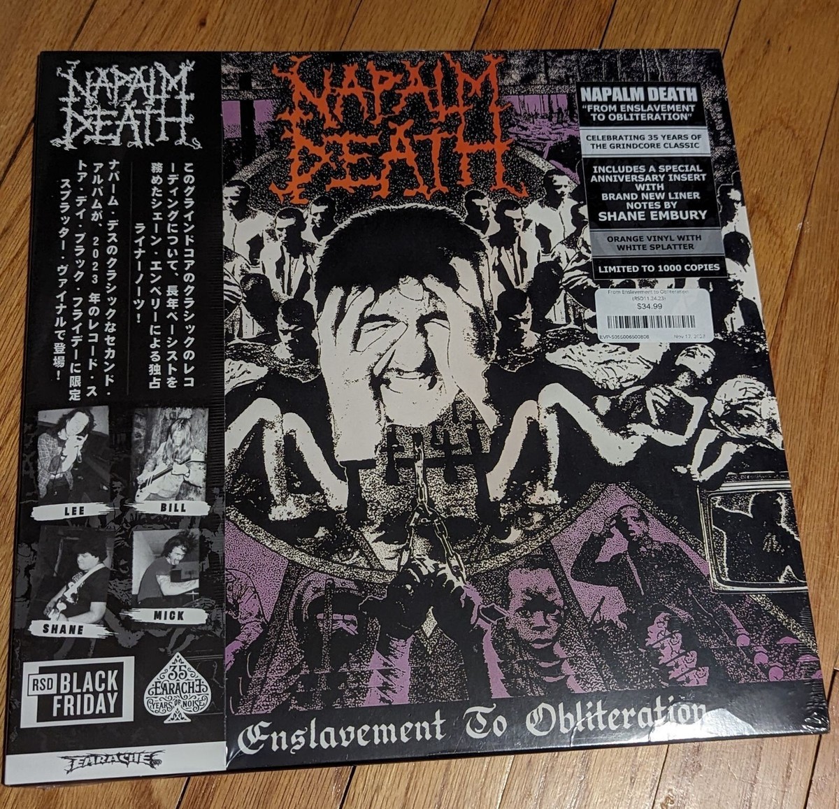 Napalm Death From Enslavement To Obliteration LP Vinyl RSD
