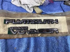 NOS 91 92 93 94 Plymouth grand voyager end gate emblems factory Mopar