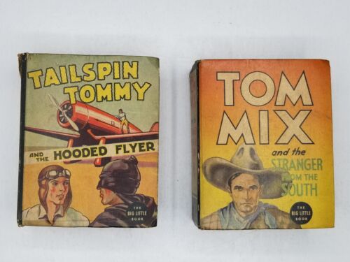 LOT OF 2 BIG LITTLE BOOKS BLB TOM MIX 1183 TAILSPIN TOMMY 1423 READ DESC - Picture 1 of 9