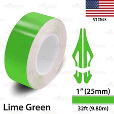 1" Vinyl Pinstriping Pin Stripe Car Styling Tape Decal Sticker 25mm LIME GREEN