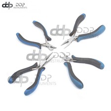 4 Pcs Chain Flat Round Nose Pliers Beading Tools Jewelry Design Hobby Craft