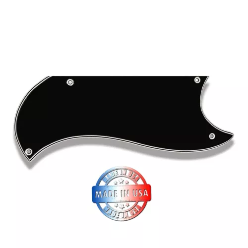 5 ply Half Face Black/White Pickguard for 1970's Gibson SG Custom 3 Pickup
