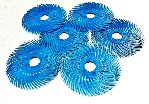 3M Radial Bristle Disc 2" Blue 400 Grit Finishing Brush a Pack of 6 3M Radials - Picture 2 of 2