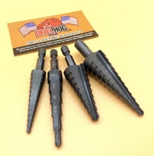Juego de brocas escalonadas Drill Hog® 4 piezas M7 UNIBIT Pig Steel M60+ garantía de por vida