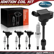 4x Ignition Coil & 4x Iridium Spark Plug Kit for Toyota Camry 18-24 Corolla RAV4