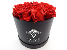 VLove  Forever Preserved Roses in a Box Real Forever Flowers Eternal Rose Red