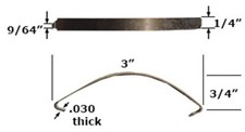 Window Screen Tension Springs, 1/4" x 3", Pkg/4