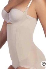 Curveez by Shapermint Size 2XL Nude Ultra Shaping Hip Hugger Bodysuit Shapewear