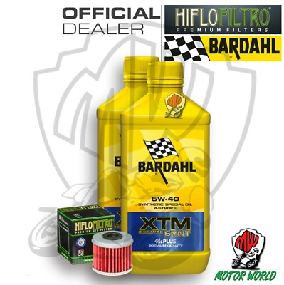 Kit Tagliando 2 Lt Öl Bardahl Xtm 5W40 Filter Honda CRF 450 RWE-M Works
