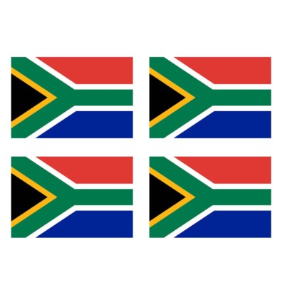 4 x Südafrika Flagge temporäres Tattoo dauert 1 Woche südafrikanisches Team