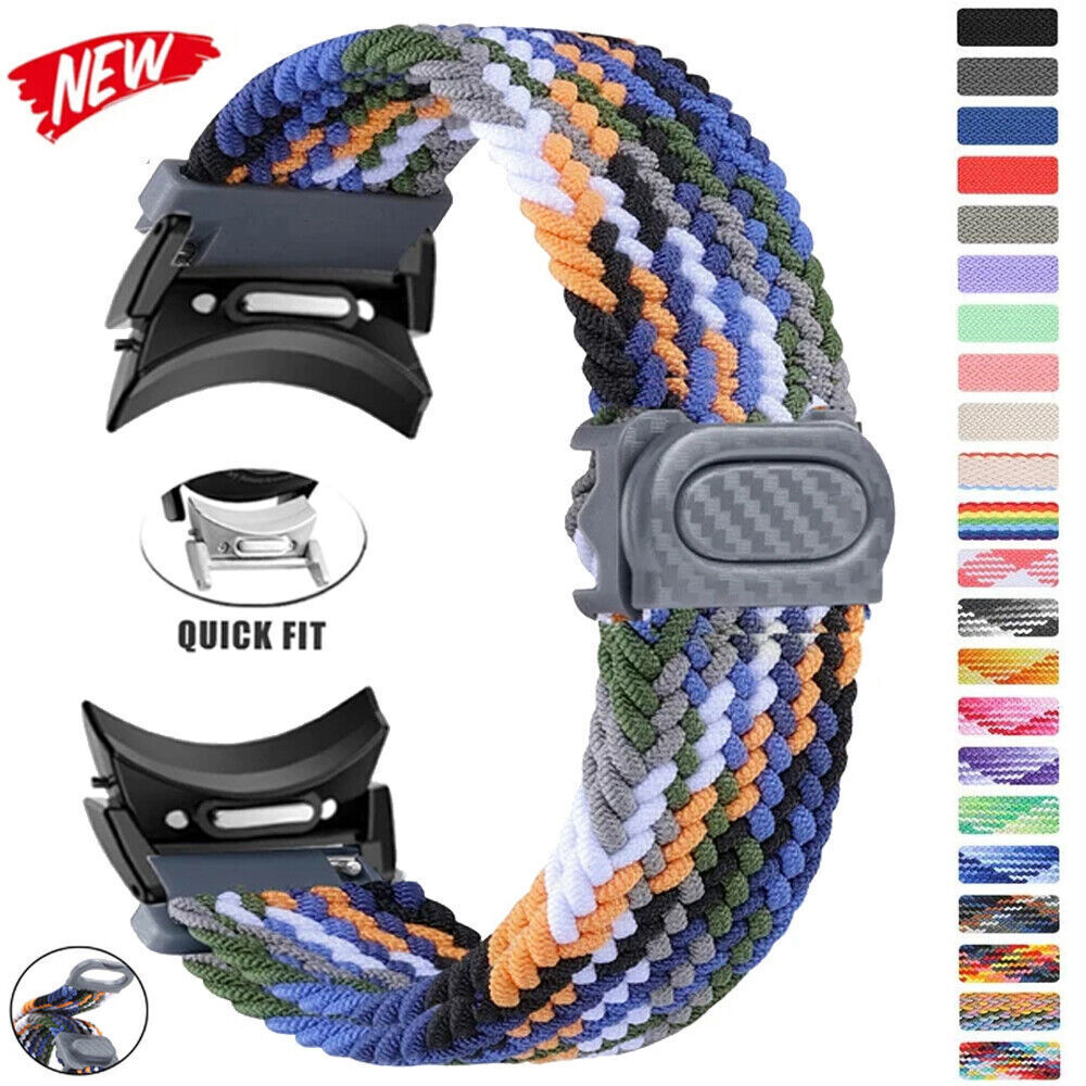 For Samsung Galaxy Watch 4 5 6 40mm 44mm 5 Pro 4/6 Classic Nylon Loop Strap Band