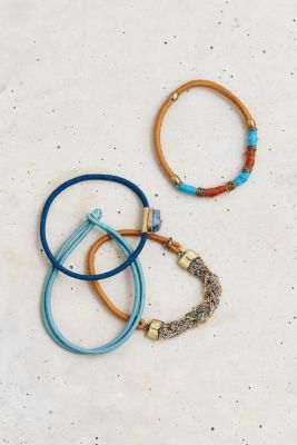 Urban Outfitters Raw Gem Ponytail Holder Set NWT 25 Ann Taylor LOFT Bobby Pins