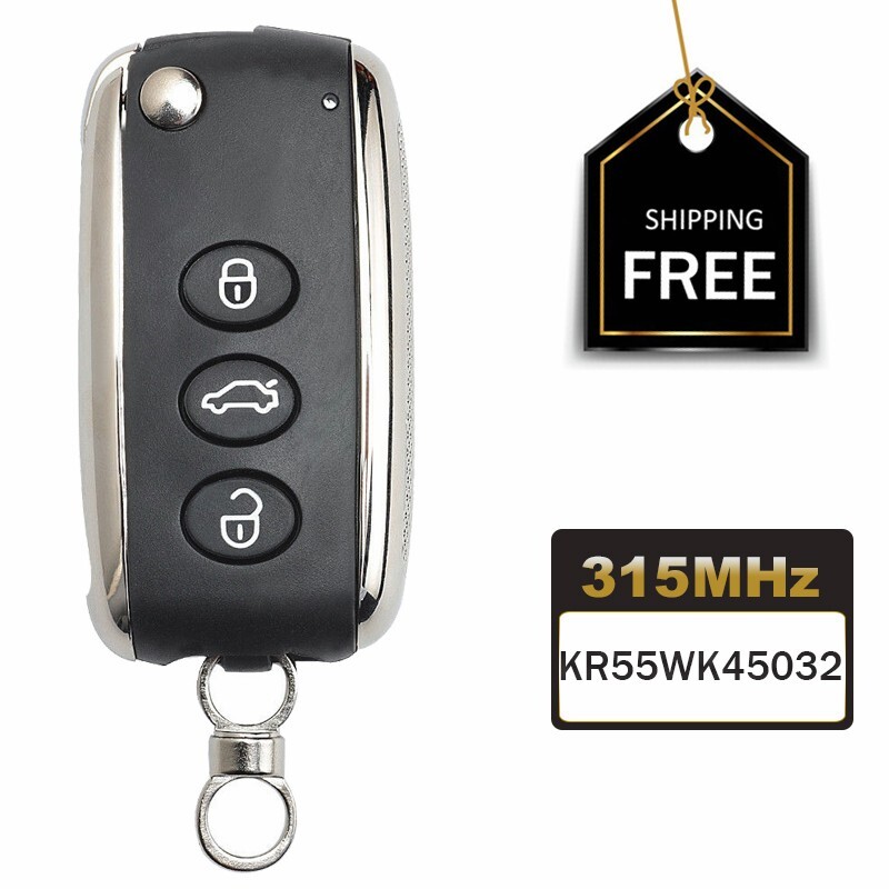 3 Button Smart Remote Key Fob 315MHz For Bentley Continental GT GTC Flying Spur