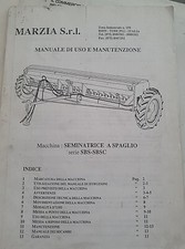 Marzia Catalogo Uso e Manutenzione  seminatrice a spaglio SBS SBSC