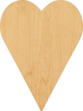 Craft Cuts Custom Wooden Heart Shapes Lot - Painted Burgundy & Unfinished — listing 5