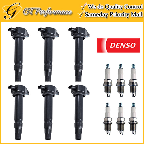 Quality Ignition Coil  DENSO Spark Plug 6PCS for 06-10 Chrysler/ Dodge 3.5/4.0L