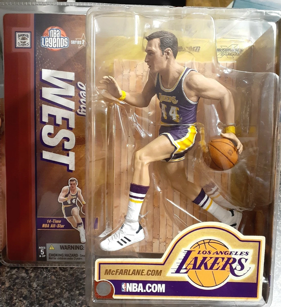2006 JERRY WEST McFarlane Basketball Legends Series 2 Figure MOC LA LAKERS HOF