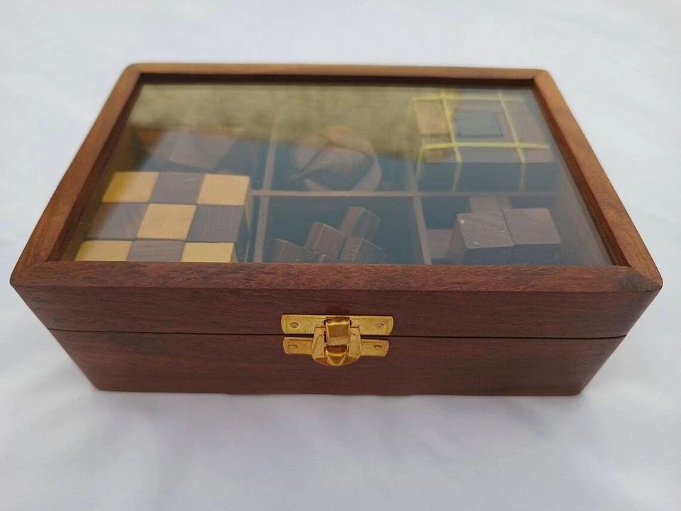 Gioco Puzzle in Legno 6 in Uno Abilità Creatività Cubo di Memoria Puzzle Gioc... - Immagine 2 di 4