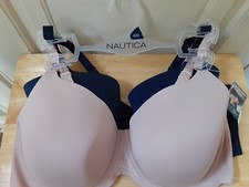 Nautica Intimates Woman's 2 Pack Under-Wire Bras Size 42D  NEW WITH TAGS