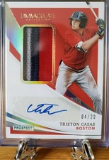 2021 Immaculate Baseball - Triston Casas Prospect Patch Auto 4/20!