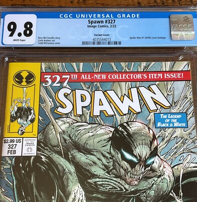 SPAWN 327 CGC 9.8 TODD MCFARLANE HAUNT SPIDER-MAN 1 HOMAGE VARIANT