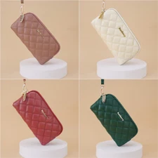 Women Wallet Leather Phone Pocket Credit Card Holder Purse Zip Wristlet Handbag