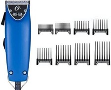 Oster Fast Feed Blue Soft Touch Clipper 8 Guide Combs Pro Adjustable Limited