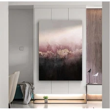 Gold Foil Oil Painting Interior Aesthetics Decor Wall Art Abstract Handmade