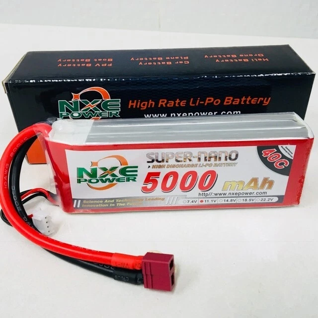 NXE RC HOBBY Lipo Battery 11.1V 3S 5000mAh 40C Soft Case Deans Connector - Picture 1 of 1