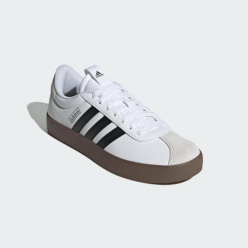 adidas Men's Vl Court 3.0 Shoes Cloud White Core Black Grey One 8.5 UK - Picture 6 of 6