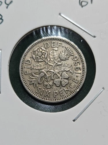 1956 Elizabeth II Sixpence — photo from the most recent tracked eBay sale