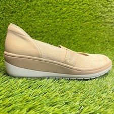 Vionic Judie Womens Size 6.5 Beige Casual Classic Mary Jane Wedge Flats Shoes