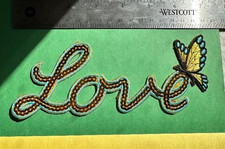 7" SEQUIN LOVE iron on patch IRON on Pretty     Lot A