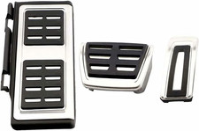 No Drill Stainless Steel Pedals Footrest Cover Accelerator Brake For Vw Golf 7