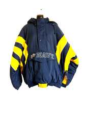 VINTAGE 90S STARTER NAVY MIDSHIPMEN PUFFER AN...