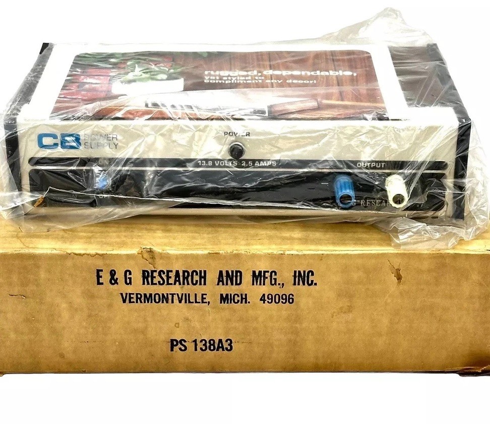 Vintage E&G Research CB Power Supply Model 138A3 13.8 Volts 3 Amps NEW. Available Now for $40.00