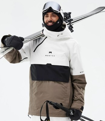 Nagelneue Montec Dune Insulted Jacke weiß/schwarz/walnuss Größe L