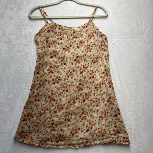 VTG 90's La Femme Spaghetti Strap Cotton Sundress Womens Medium Ditsy Floral - Picture 12 of 12