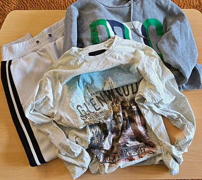 Set 3-teilig Herren Pullover Langarmshirt Jogginghose Gr. S und M