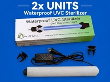 2x 13W Aquarium Submersible UV Light Sterilizer Pond Germicidal Clean Lamp Tank