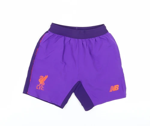 Pantaloncini sportivi viola New Balance da ragazzo taglia 8 asciugatura rapida