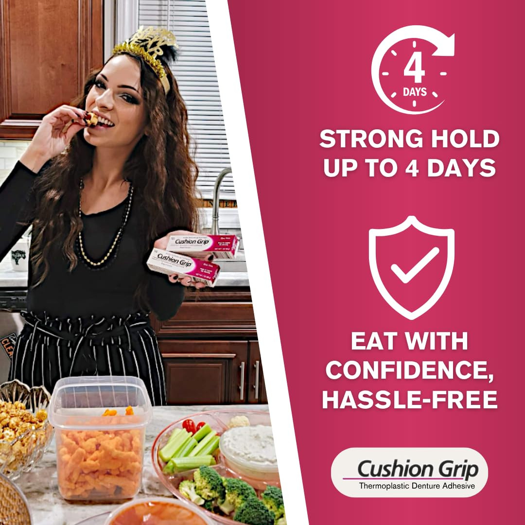 Thermoplastic Denture Adhesive, 0.35 Oz Travel Size (Pack of 3) – Refits and Tig