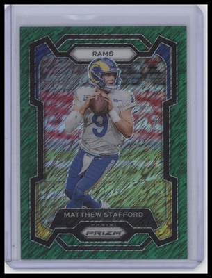 Matthew Stafford Green Shimmer Prizm Panini 2023 #169 #/5