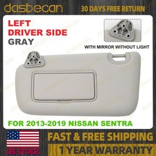 Left Driver Lh Gray Sun Visor W Mirror For Nissan Sentra 2013-2019 96401-3sg8a