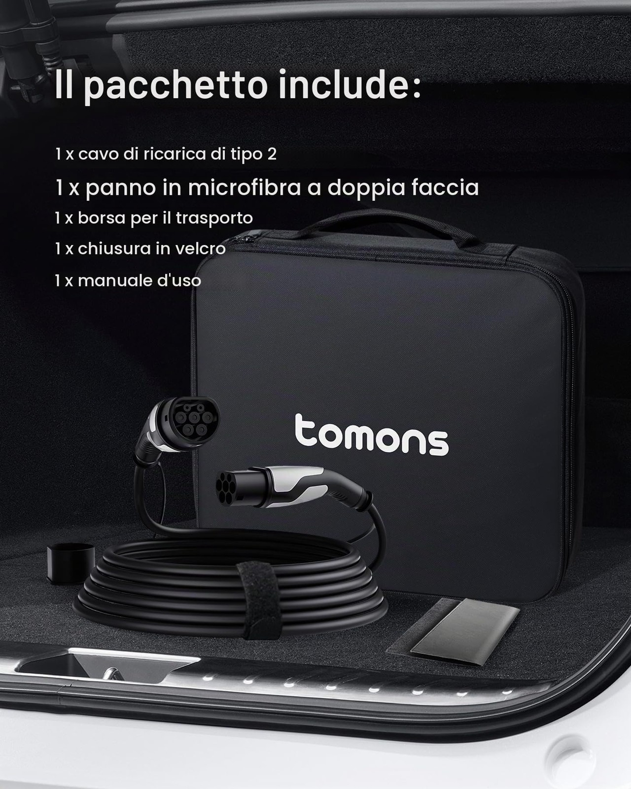 Cavo Ricarica Tipo 2 22kw 5m 32A Trifase per Auto Elettrica Ev Phev 32A - Miniatura 14