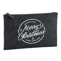 Kulturbeutel Merry Christmas Schriftzug Geschenkidee Merry Christmas Geschenk Pr