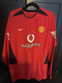 Original Nike Manchester United 2002/2003 Heimtrikot Herren Large Langarm