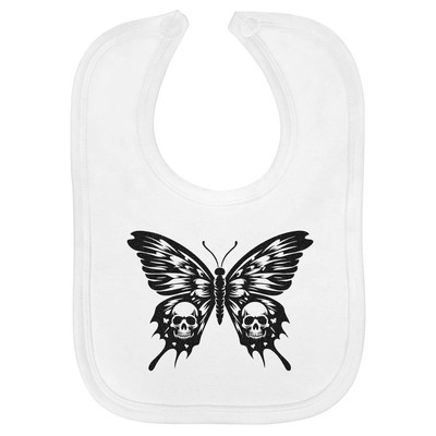 Baby-Lätzchen ''Schmetterling mit Totenkopfflügeln'' aus weicher Baumwolle (BI00059792)