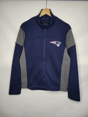New England Patriots Giii Full Zip Thick Fleece Jacket Men's Size Small NFL Blue