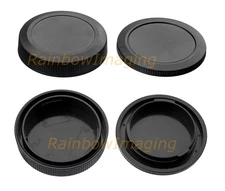 (2 Pcs) Body Covers & Rear Lens Caps Canon EOS RF R RP R3 R5 R6 Ra Camera